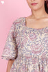 Mulmul Cotton Gathered Dress In Block Print